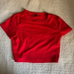 Red Women's Crop Top